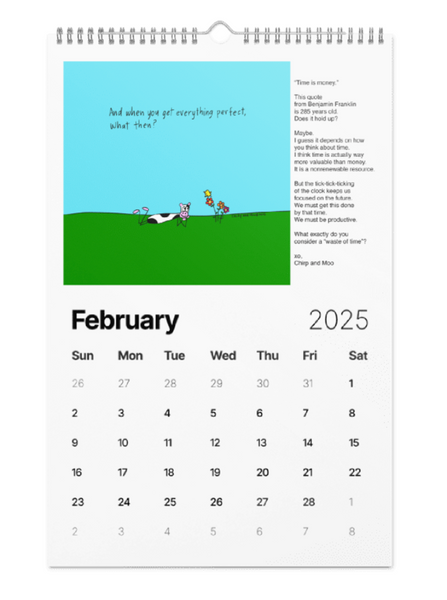 Tiny Love Letters 2025 Wall calendar