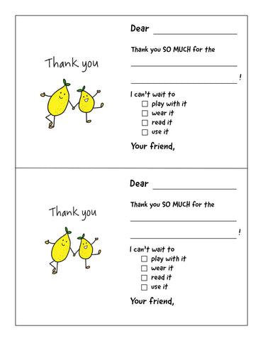 Thank You cards (fill in the blank digital download)
