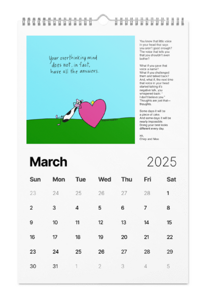 Tiny Love Letters 2025 Wall calendar