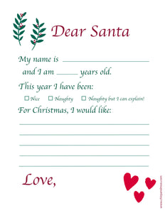 Letter to Santa - digital download